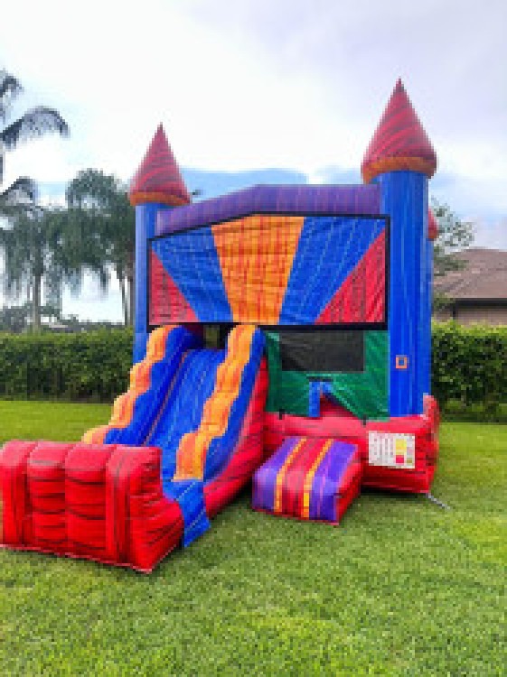 Combo Party package: bounce and slide combo with popcorn