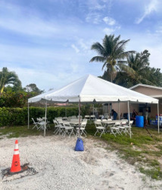 Big Table package: 20x20 tent with tables and chairs